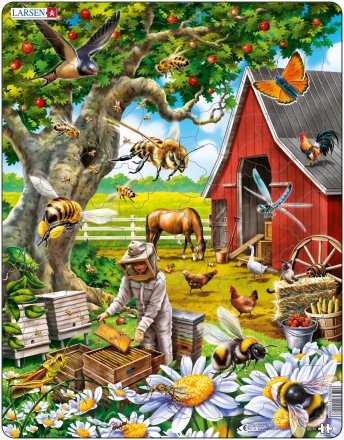 LARSEN PUSLESPIL BEE FARM 53 PCS