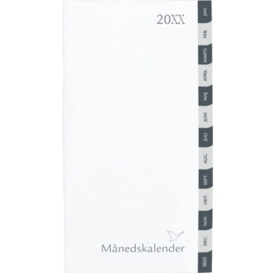 REFILL MÅNEDSKALENDER 2027 GRÅ FANER