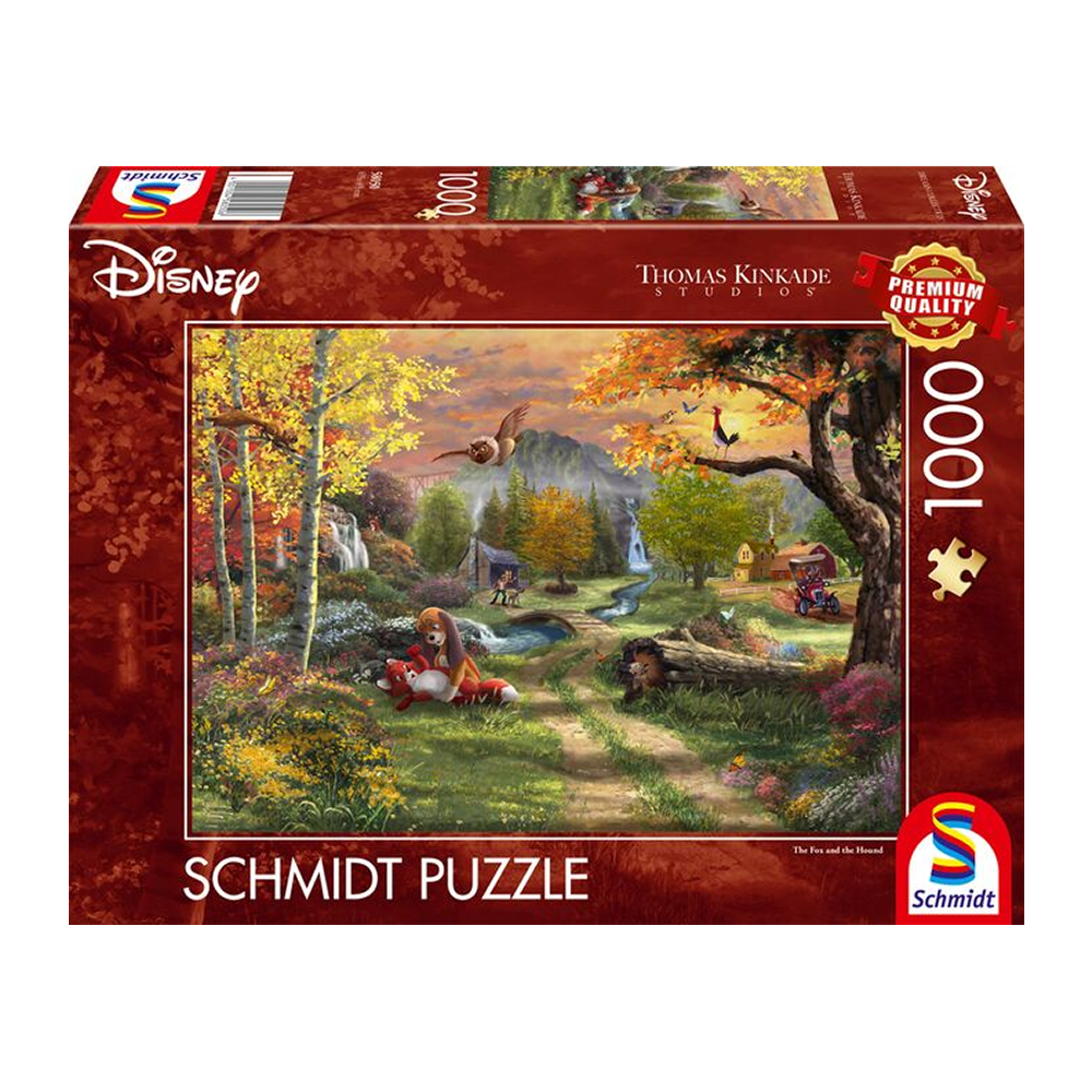 THOMAS KINKADE DISNEY - FOX AND HOUND 1000 BRIKKER