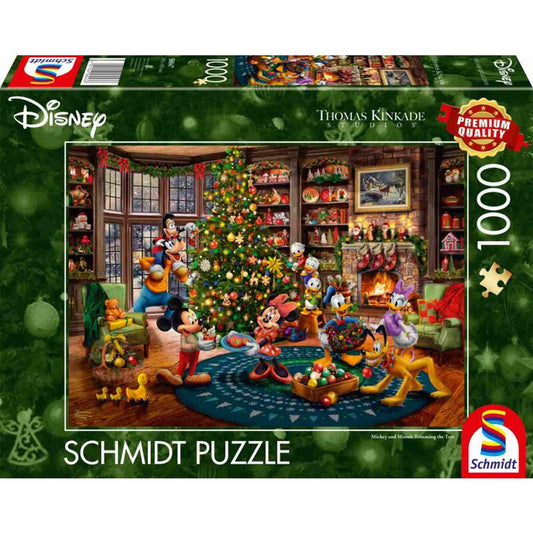 DISNEY, MICKEY & MINNIE TRIMMING THE TREE 1000 BRIKKER