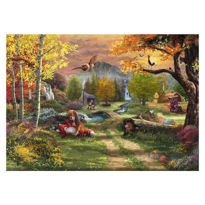 THOMAS KINKADE DISNEY - FOX AND HOUND 1000 BRIKKER
