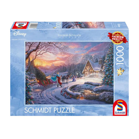 THOMAS KINKADE CINDERELLA BRINGING HOME FOR CHRISTMAS 1000 BRIKKER