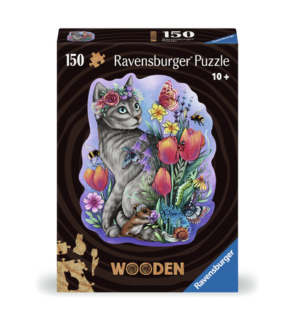 RAVENSBURGER WOODEN LOVELY CAT 15 WHIMSIES 150P