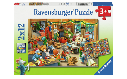 RAVENSBURGER JULE LEGETØJSBUTIK 2X12 BRIKKER