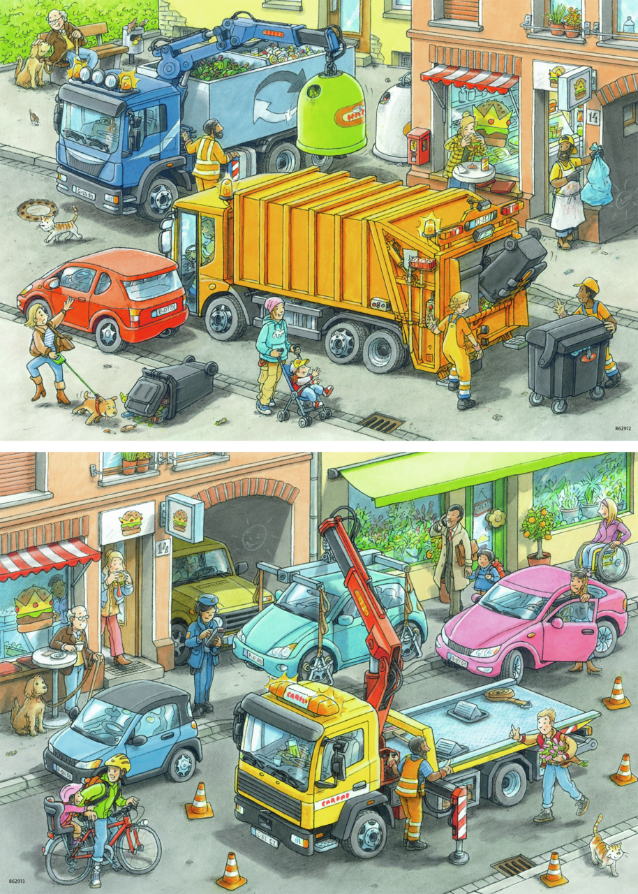 RAVENSBURGER WORKING TRUCKS 2X24 BRIKKER