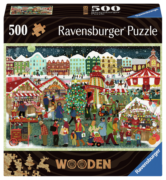 RAVENSBURGER WOODEN CHRISTMAS 500 BRIKKER
