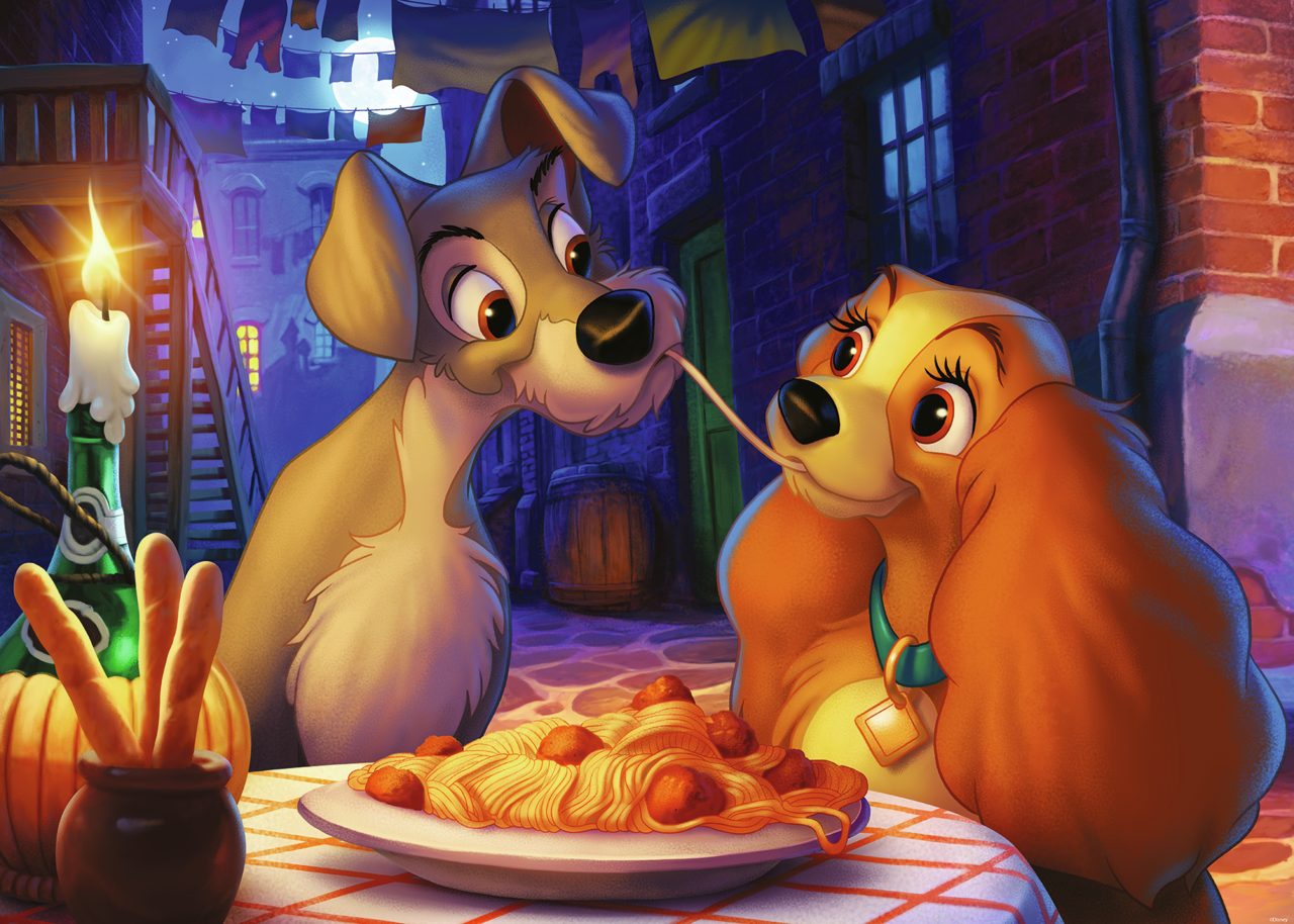RAVENSBURGER LADY & THE TRAMP 1000 BRIKKER