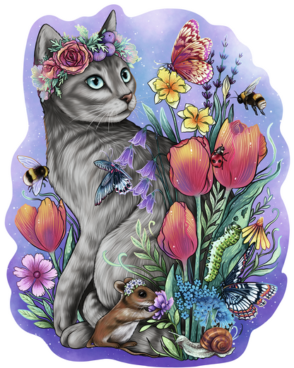 RAVENSBURGER WOODEN LOVELY CAT 15 WHIMSIES 150P