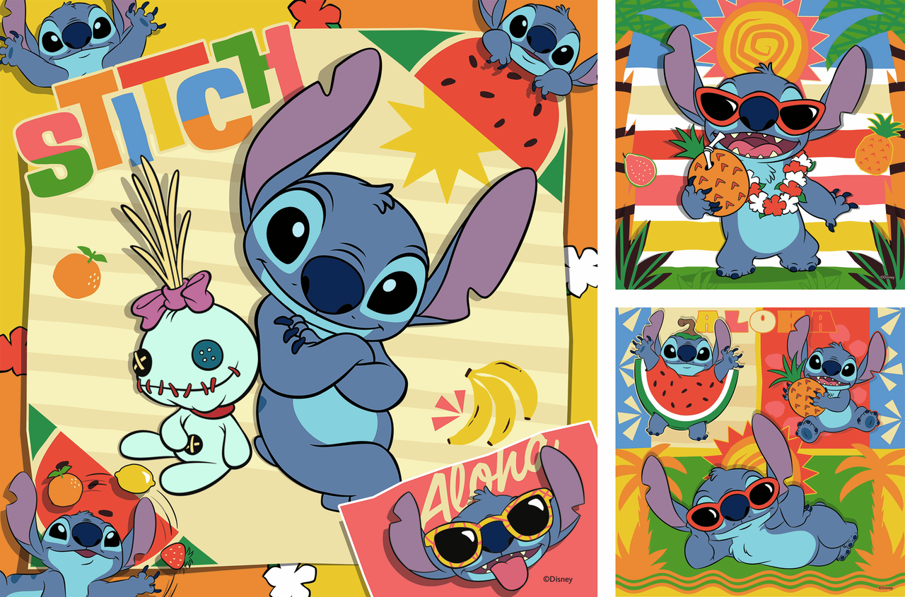 RAVENSBURGER DISNEY STITCH ALOHA 3X49P