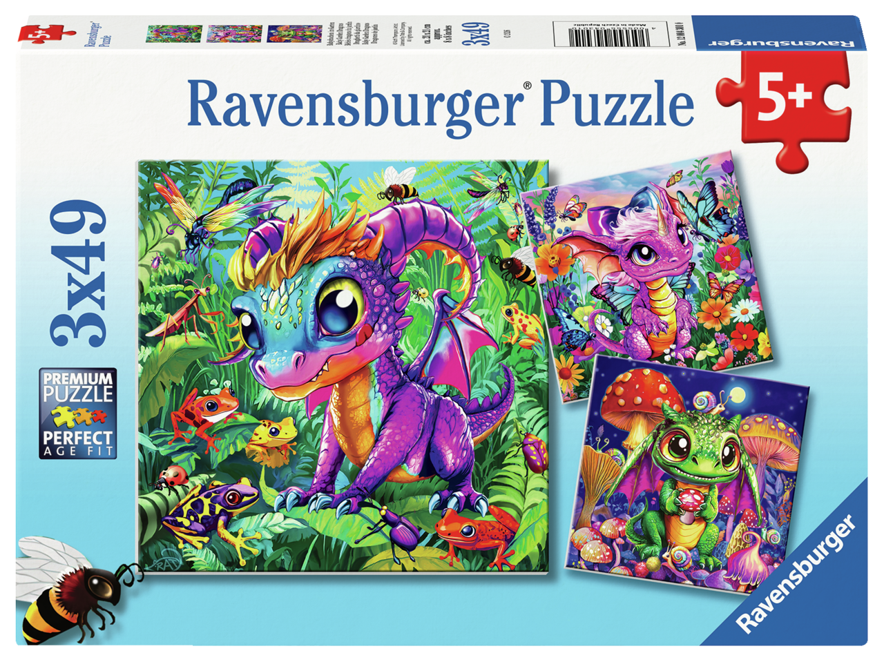 RAVENSBURGER BABY GARDEN DRAGONS 3X49P