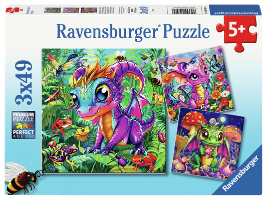 RAVENSBURGER BABY GARDEN DRAGONS 3X49P