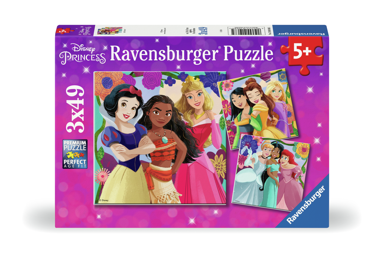 RAVENSBURGER DISNEY PRINCESS 3X49 BRIKKER