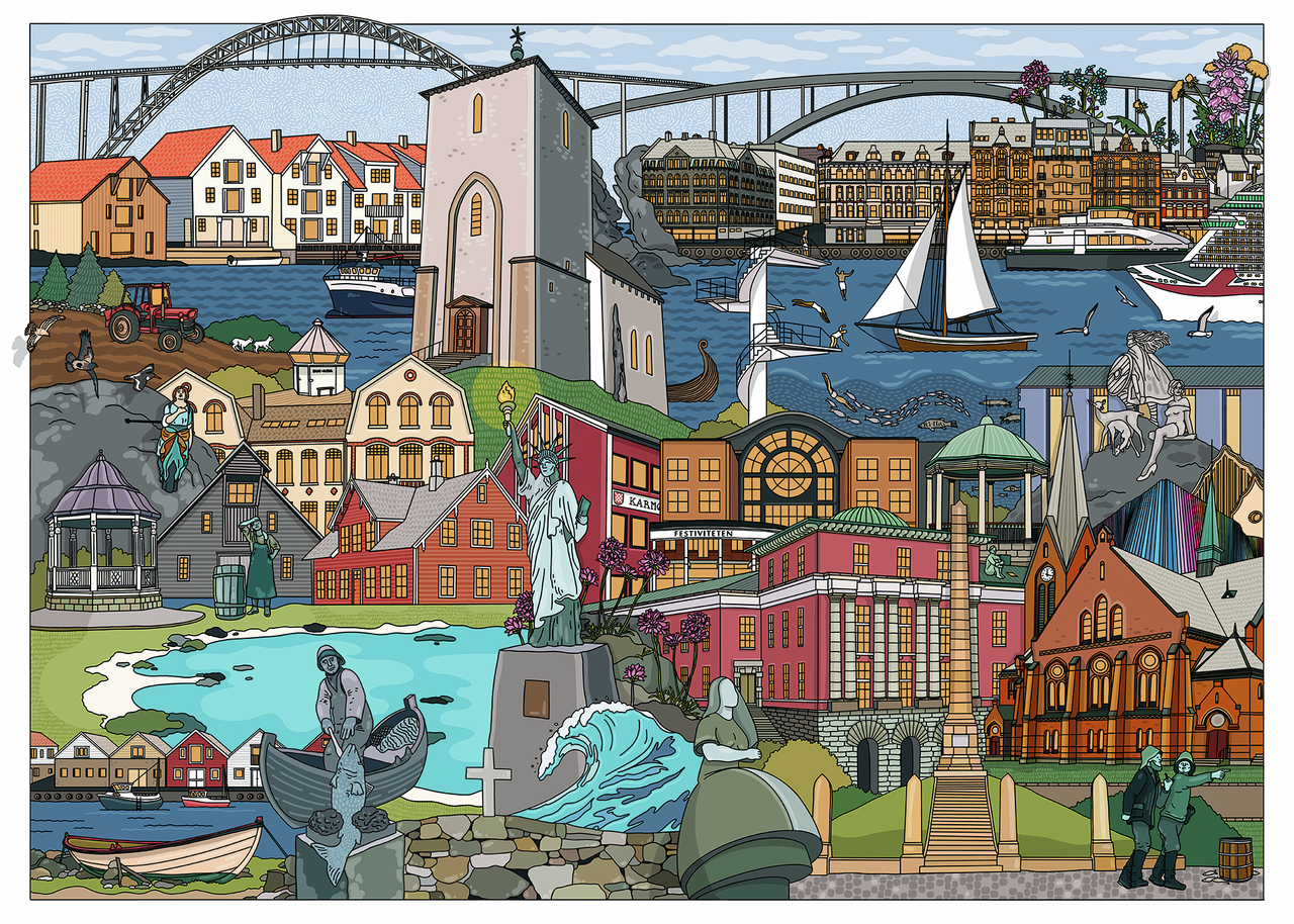 RAVENSBURGER NORWAY KARMOY HAUGESUND 1000