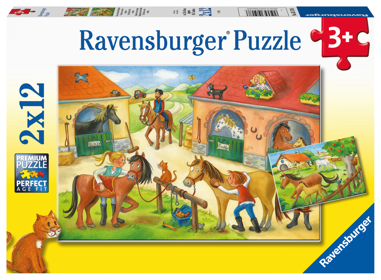 RAVENSBURGER HAPPY DAYS AT THE STABLES 2X12 BRIKKER