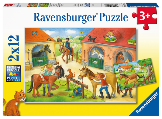 RAVENSBURGER HAPPY DAYS AT THE STABLES 2X12 BRIKKER