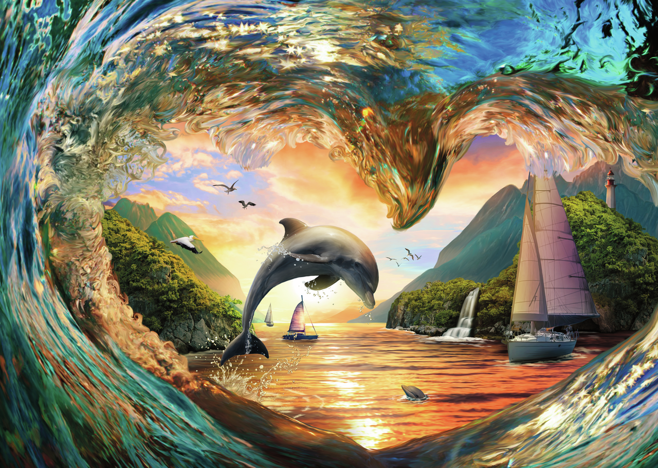 RAVENSBURGER SUNSET SPLASH 1000PCS