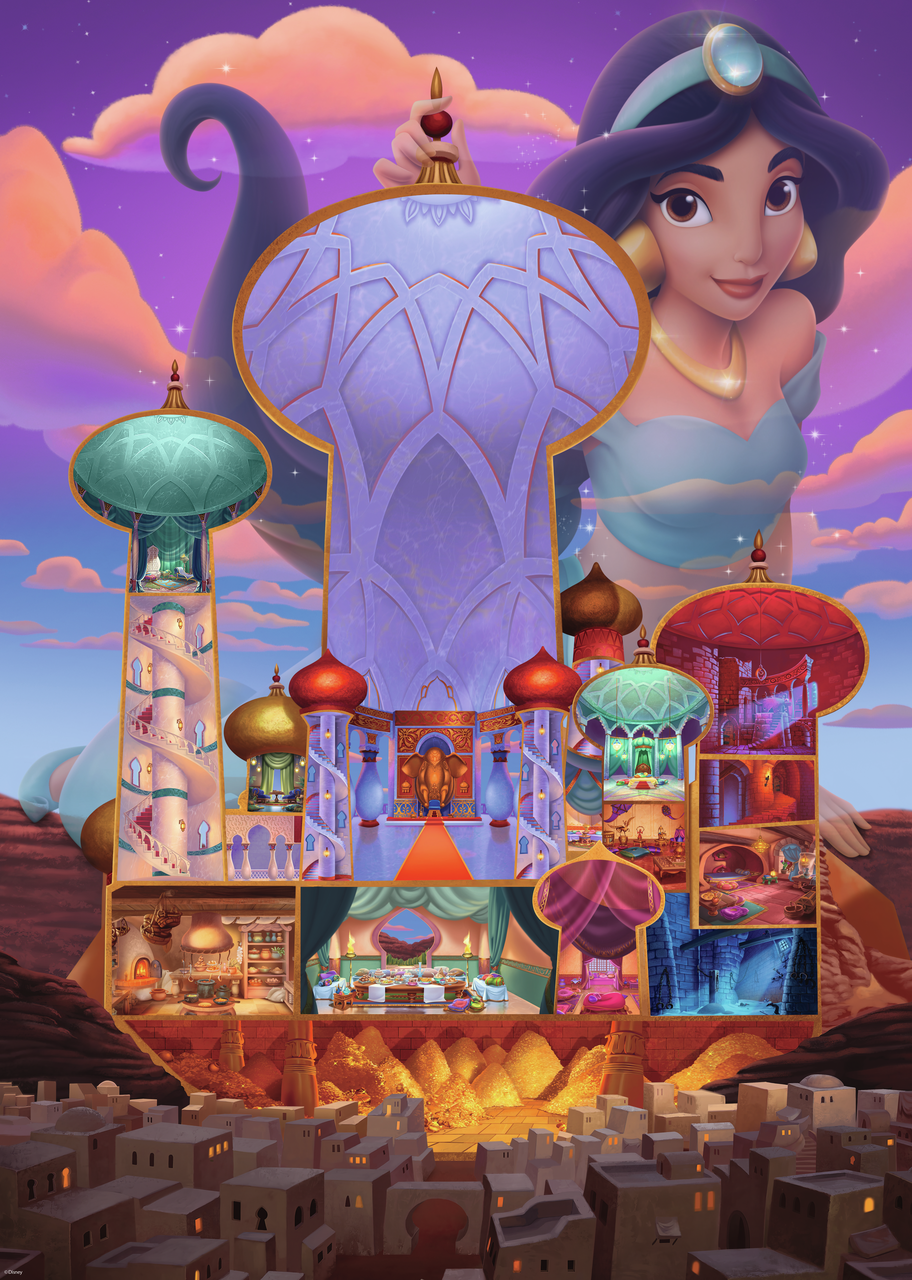 RAVENSBURGER DISNEY CASTLES JASMINE 1000 BRIKKER