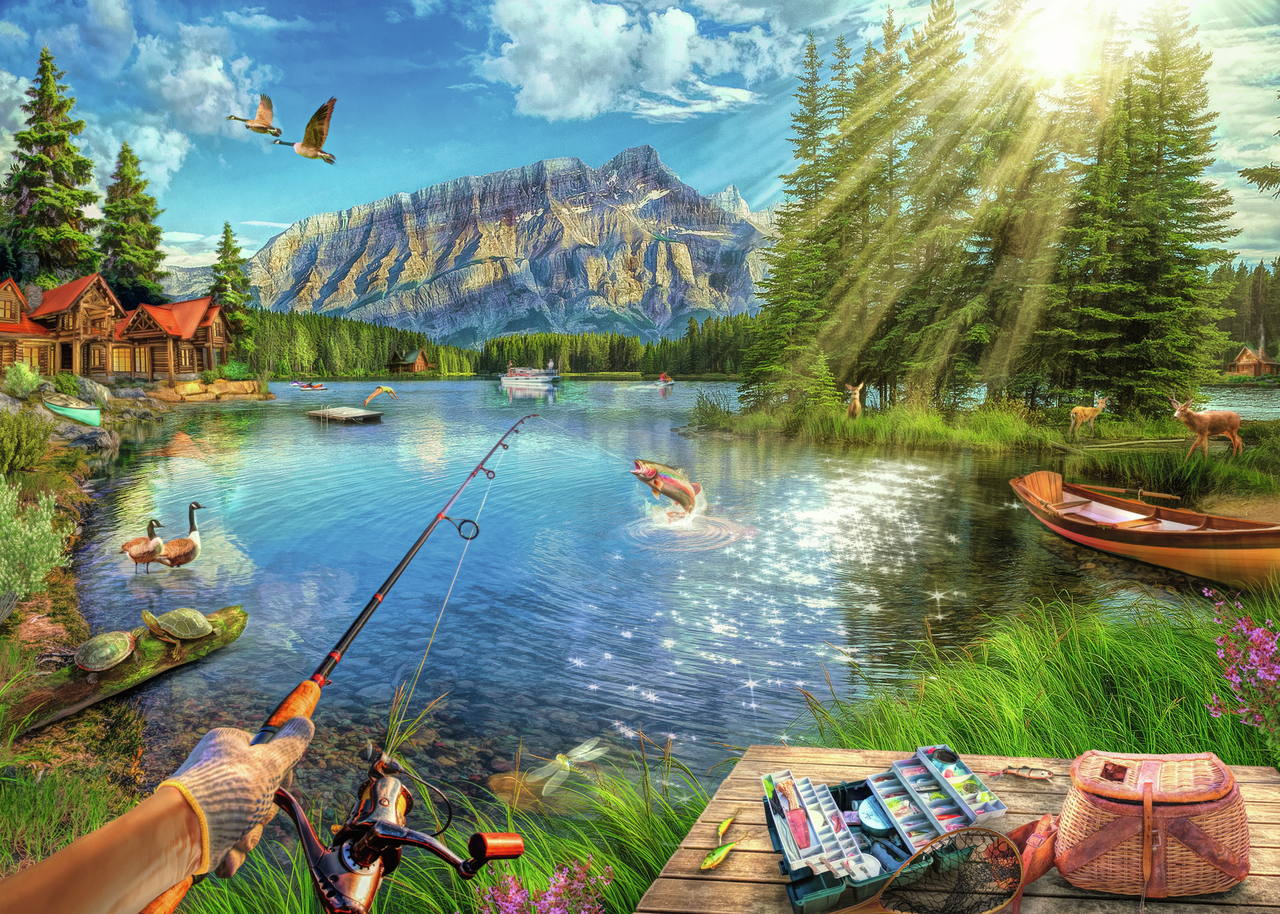 RAVENSBURGER LIFE AT THE LAKE 1000 BRIKKER