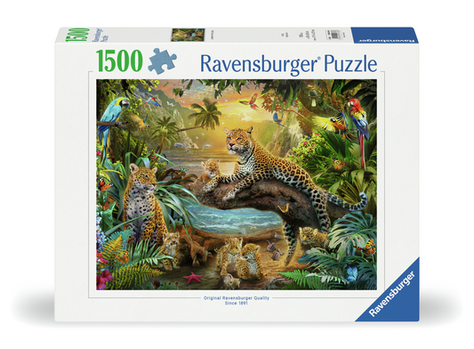 RAVENSBURGER LEOPARD FAMILY IN THE JUNGLE 1500BR
