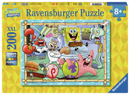 RAVENSBURGER SVAMPEBOB FIRKANT NYE EVENTYR PÅ BIKINI BUNDEN 200 BRIKKER
