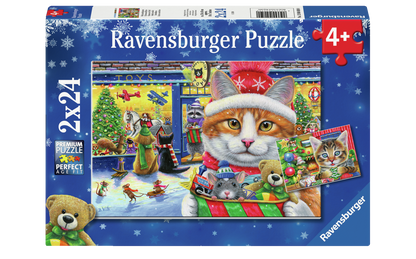 RAVENSBURGER CHRISTMAS KITTIES 2X24 BRIKKER