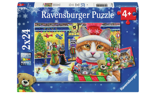 RAVENSBURGER CHRISTMAS KITTIES 2X24 BRIKKER