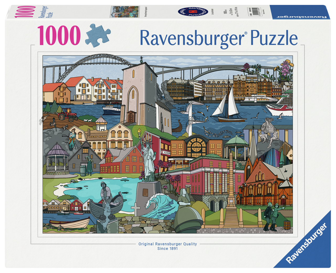 RAVENSBURGER NORWAY KARMOY HAUGESUND 1000