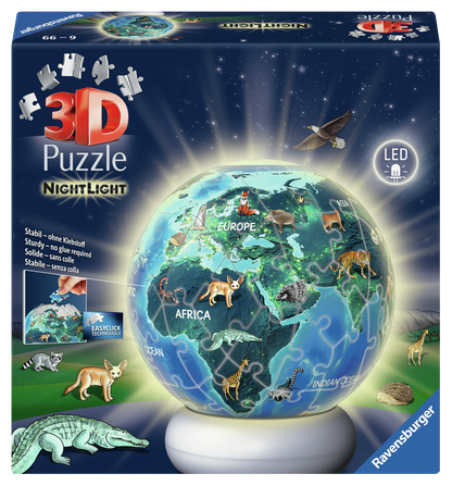 3D EARTH NIGHT LIGHT PUZZLE 73 PCS.