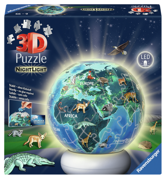 3D EARTH NIGHT LIGHT PUZZLE 73 PCS.