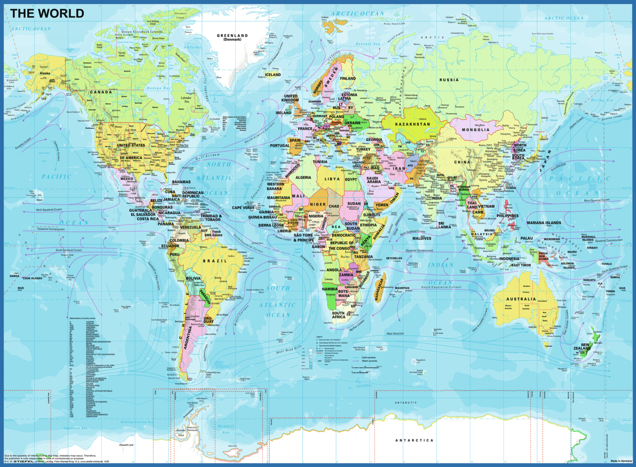 RAVENSBURGER MAP OF THE WORLD 200 XXL BRIK