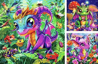 RAVENSBURGER BABY GARDEN DRAGONS 3X49P