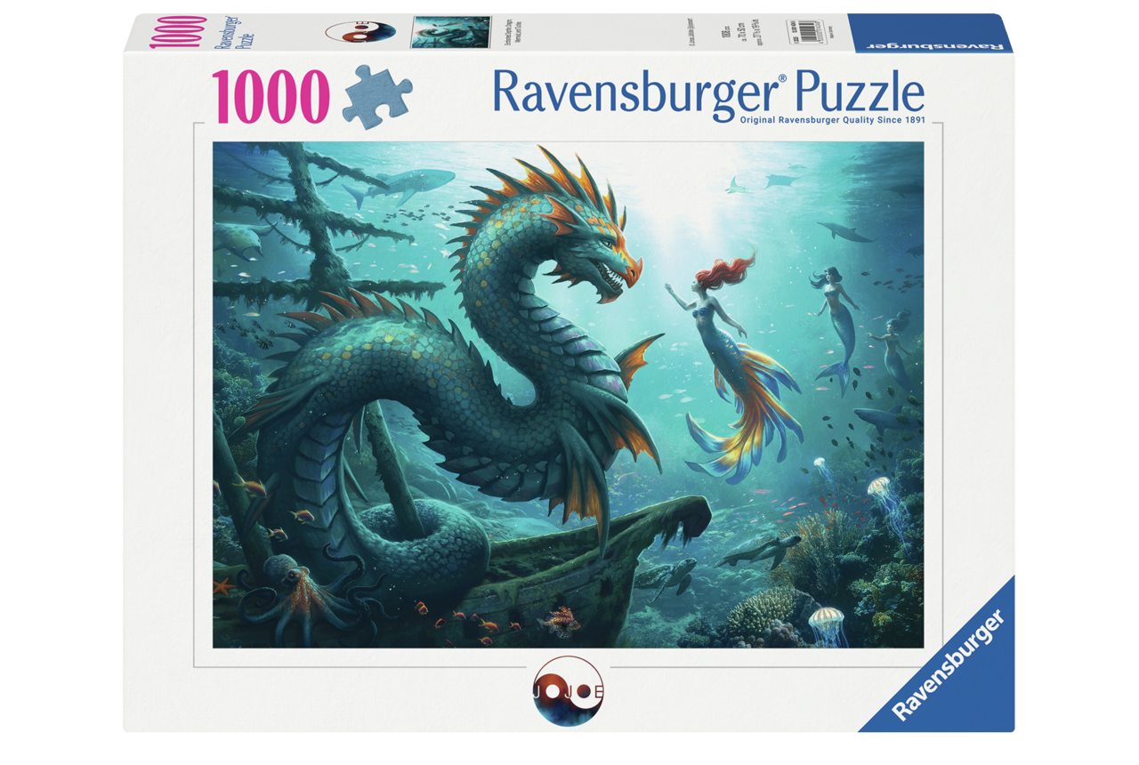 RAVENSBURGER ENCHANTED DEPTHS DRAGON MERMAID 1000PCS.