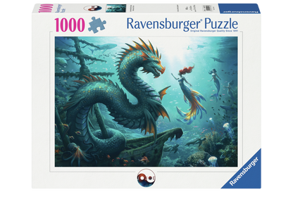 RAVENSBURGER ENCHANTED DEPTHS DRAGON MERMAID 1000PCS.