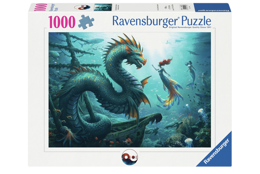 RAVENSBURGER ENCHANTED DEPTHS DRAGON MERMAID 1000PCS.