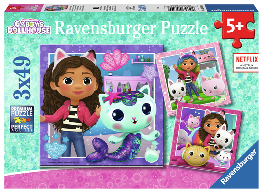 RAVENSBURGER GABBY'S DOLLHOUSE 3X49 BRIKKER