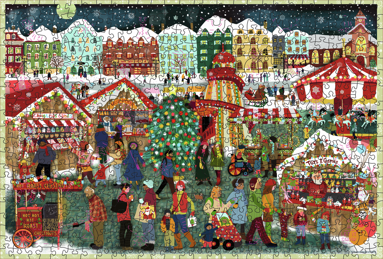 RAVENSBURGER WOODEN CHRISTMAS 500 BRIKKER