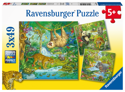 RAVENSBURGER IN THE JUNGLE 3 X 49 BRIKKER