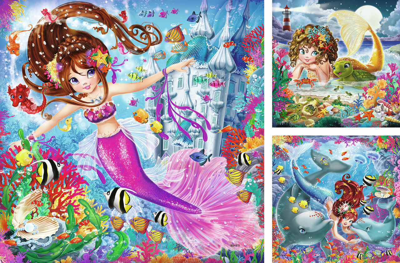 PUSLESPIL CHARMING MERMAIDS 3X49 BRIKKER
