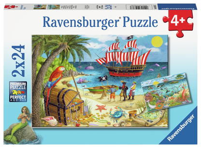 RAVENSBURGER PIRATES AND MERMAIDS 2X24 PCS