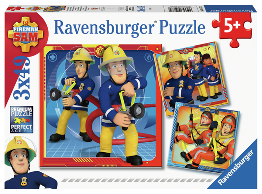RAVENSBURGER FIREMAN SAM TO THE RESCUE 3X49 PCS