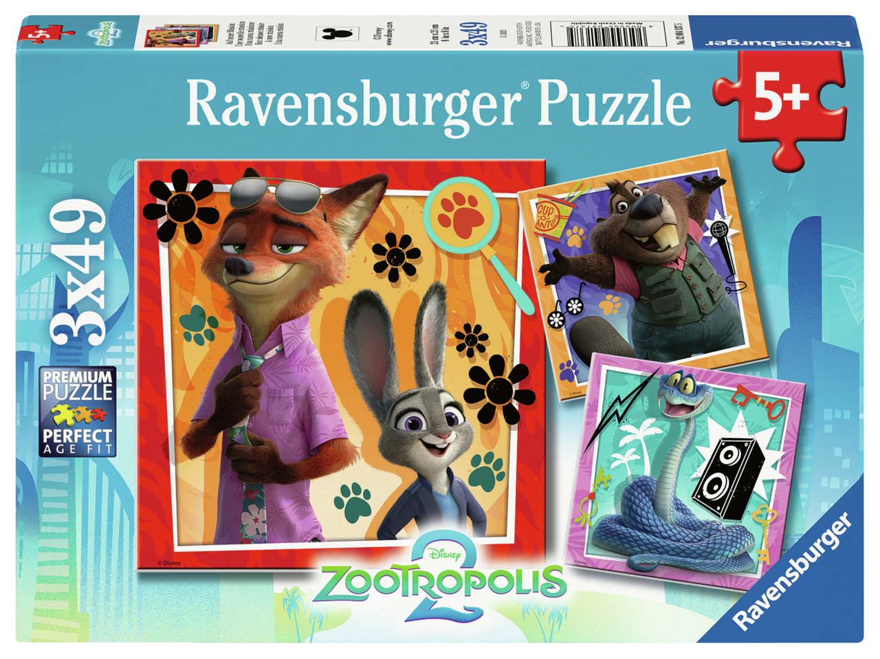 RAVENSBURGER ZOOTRIPIA 2 3X49PCS