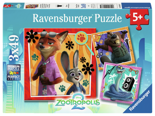 RAVENSBURGER ZOOTRIPIA 2 3X49PCS