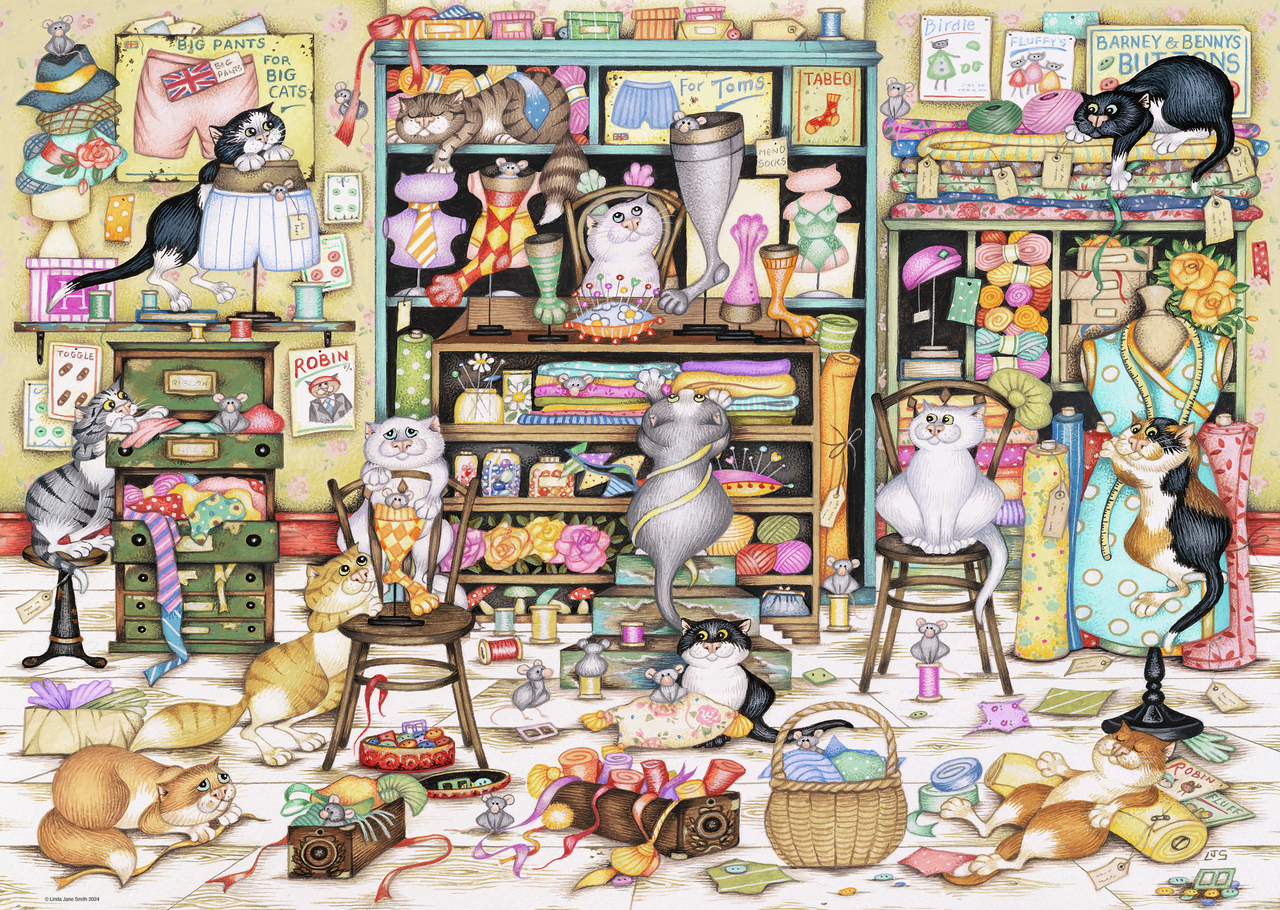 RAVENSBURGER CRAZY CATS HABERDASHERY 1000PCS