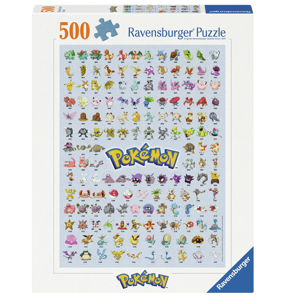 RAVENSBURGER POKÉMON FIRST 151 500 BRIKKER