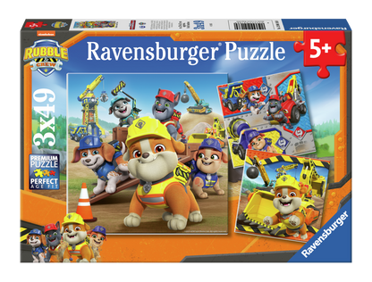 RAVENSBURGER RUBBLE & CREW WORK VECHICLES 3X49 BRIKKER