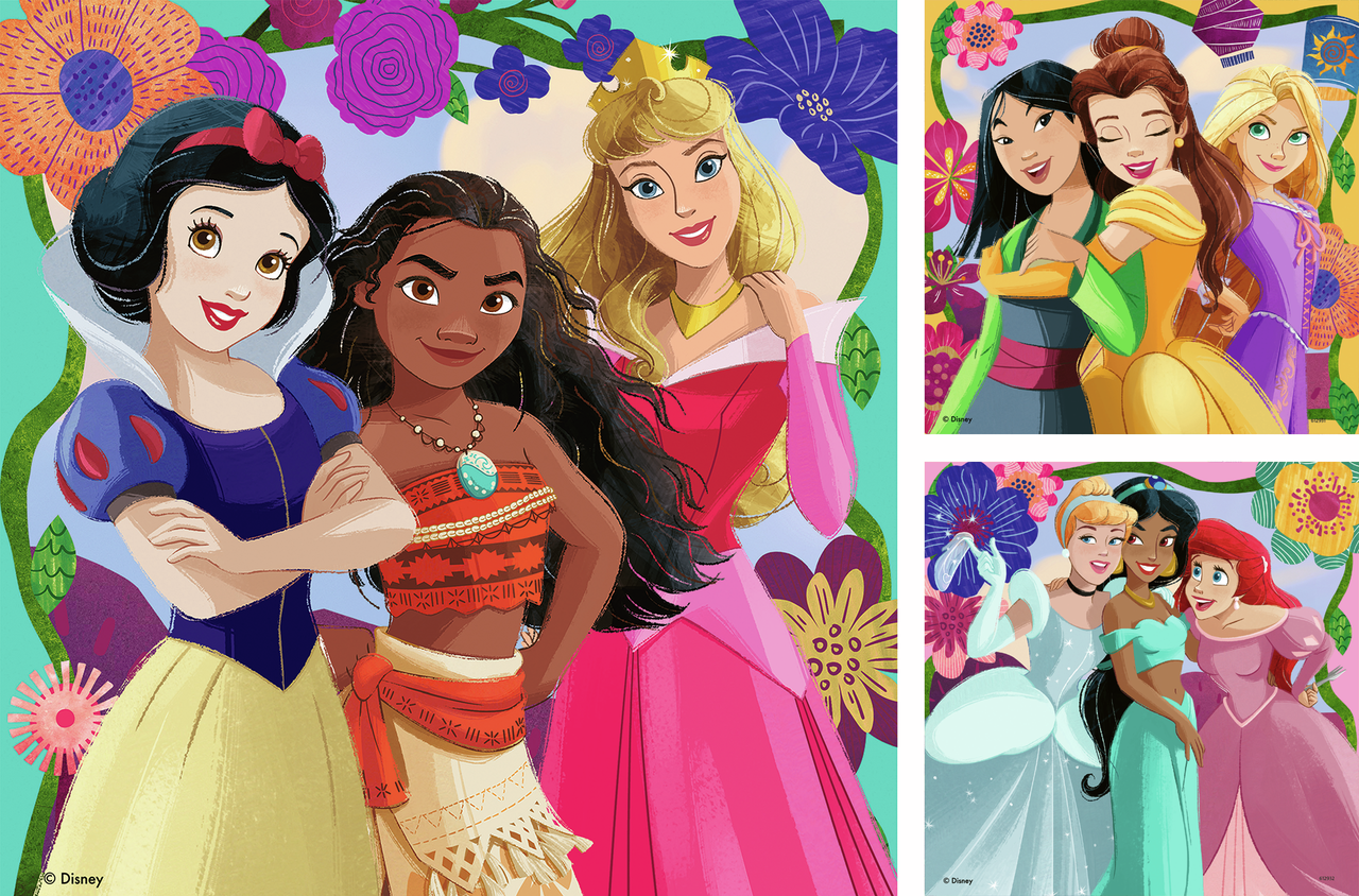 RAVENSBURGER DISNEY PRINCESS 3X49 BRIKKER