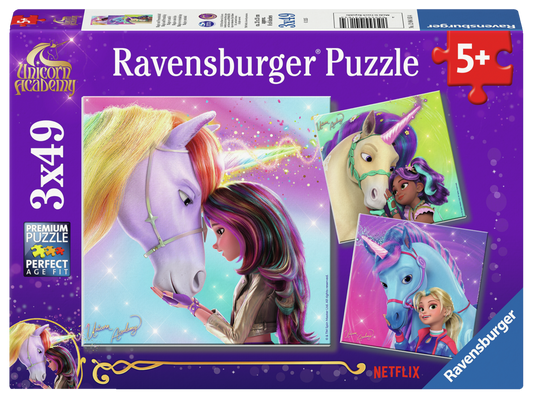 PUSLESPIL UNICORN ACADEMY 3X49 BRIKKER